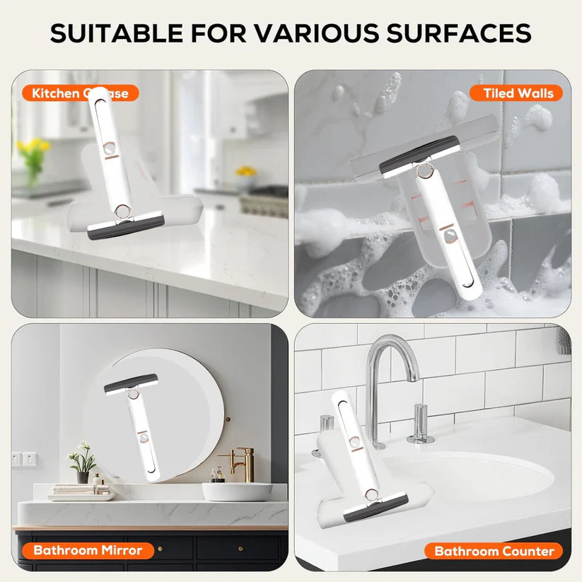 Portable Self-Squeeze Short Mop, Mini Hand Wash-Free Strong Absorbent Mop with 1 Cotton Head, Cleaning Sponge For Bathroom Kitchens Table - Brown Box