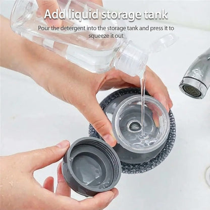 Soap Dispensing Palm Brush Multifunctional Cleaning Brush I Automatic Liquid Tank Kitchen Utensils Sink Cleaning Brush Scrubber, Dish Bowl Washing Brush