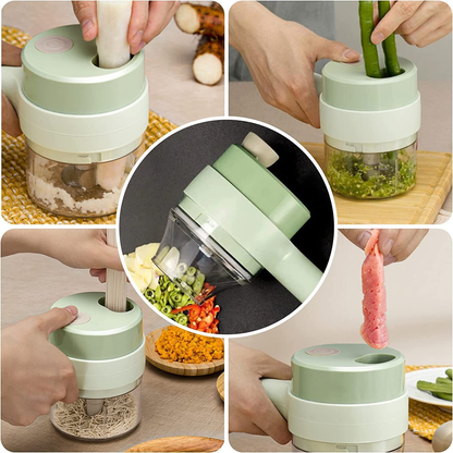 Multipurpose Hand Operated Electric Vegetable Cutter Set