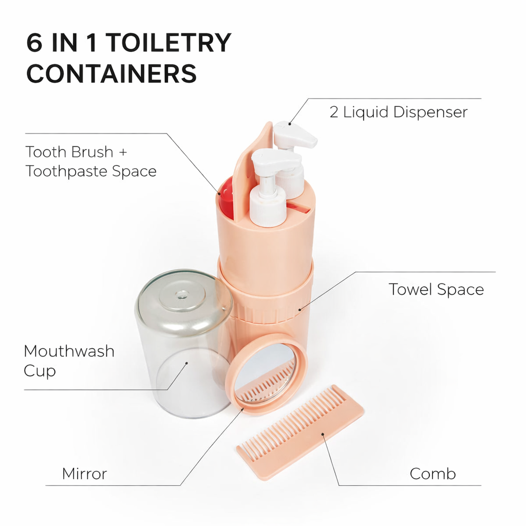 6 in 1 Essential Travel Kit