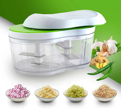 Double Dual Blade Vegetable Chopper (1pcs)
