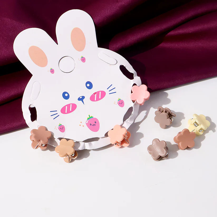 Premium Flower-Shaped Mini Hair Claw Clip Set