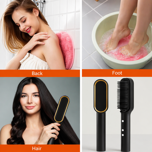 5-in-1 hair styler + Silicone Scrubber & Massager Mat